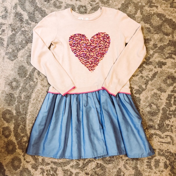 Gap Kids Girl’s Dress With Heart - Picture 1 of 1